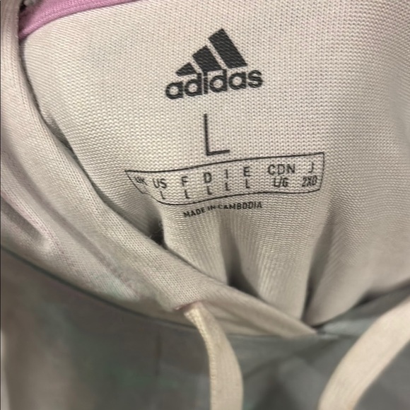 Adidas Multicolor Hoodie with Logo size large - Picture 2 of 5